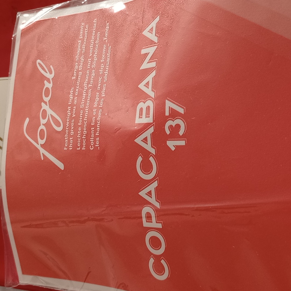 NIP FOGAL COPACABANA Featherlight Tights Luxury Hosiery Large Gris / Switzerland - Picture 4 of 5